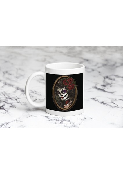 Güllü Kadın Kupa Bardak