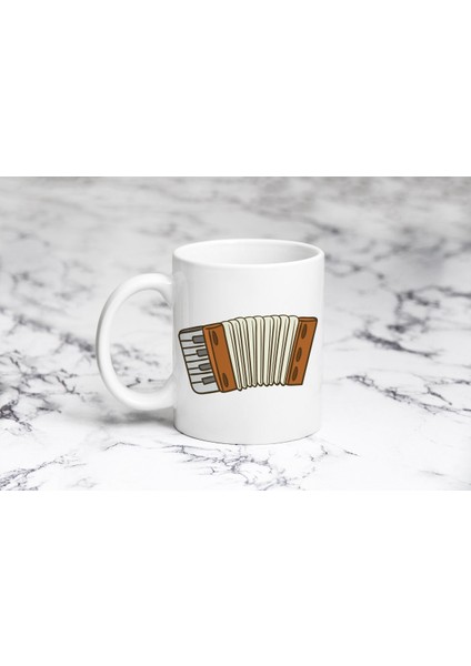 Akordiyon Desenli Kupa Bardak