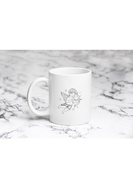 Siyah Beyaz Melek Aşk Kupa Bardak