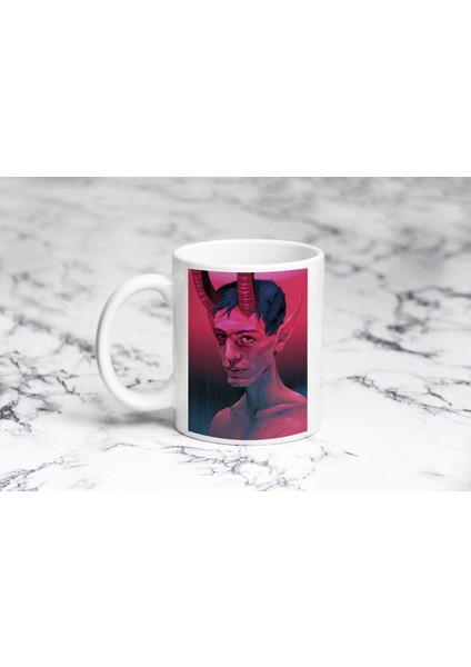 Şeytan Boynuzlu Adam Kupa Bardak