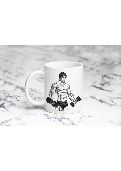 Bodyci Siyah Beyaz Kupa Bardak