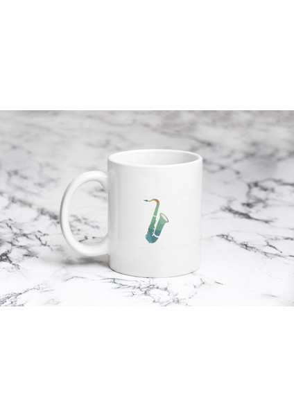 Saksofon Renkli 2 Kupa Bardak