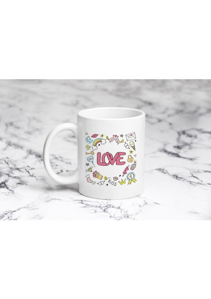 Love Şekilli Kupa Bardak