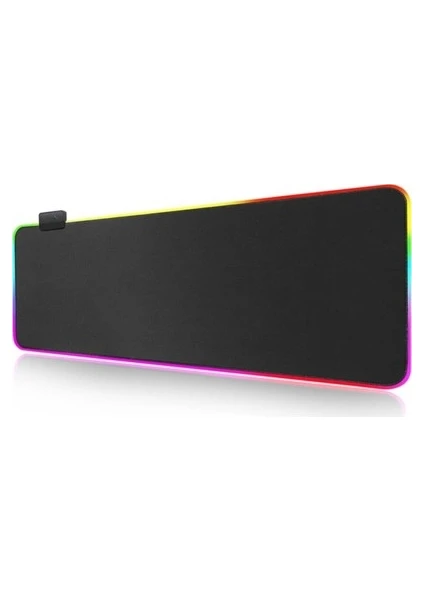 RGB Düz Siyah Mouse Pad 90 x 40 cm