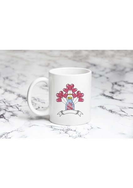 Kalp Şişelerde Kupa Bardak