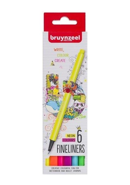 Basic Neon Colour Fınelıners 6'lı