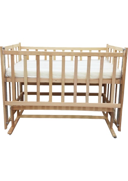 Rimini Baby Smartcrib Doğal Katlanır Beşik + İlk Arkadaşlarım Eğitici Uyku Seti Sarı 60 x 120 cm