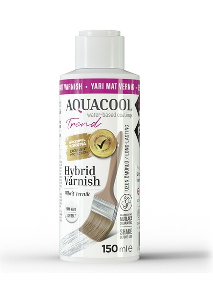Trend Hybrid Varnish Hobi Boyası Su Bazlı Hibrit Vernik 150 ml Yarı Mat