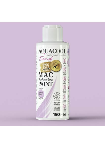 Trend M.a.c Hobi Boyası Su Bazlı Akrilik 150 ml 532 - Eflatun