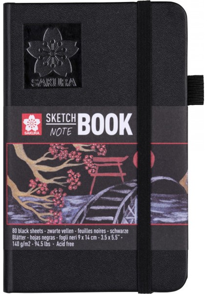Siyah Kağıt 80 Sayfa Eskiz Defteri 9 x 14 cm B94141001