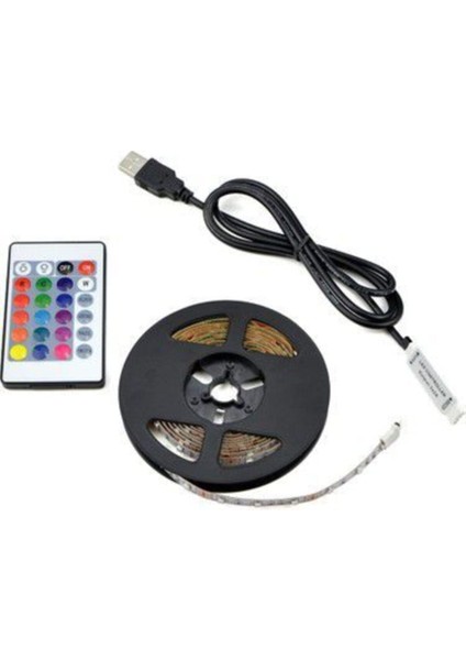 Tv Arkası USB LED Işık Rgb Şerit LED 3X50 cm =(Kumandalı Hazır Set)=(Garanti)=