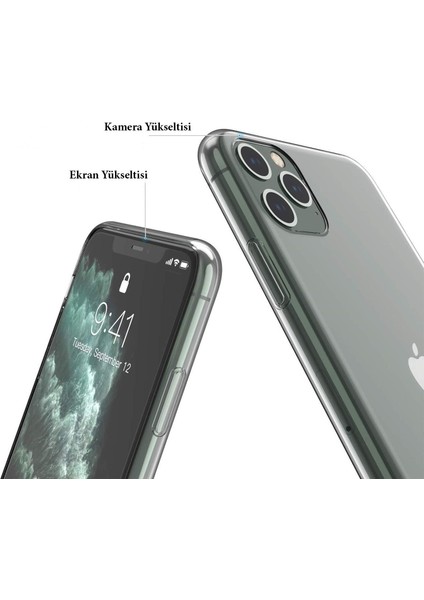 Apple iPhone 11 Pro Max Şeffaf Silikon Kılıf