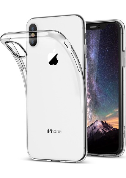 Apple iPhone Xs Şeffaf Silikon Kılıf