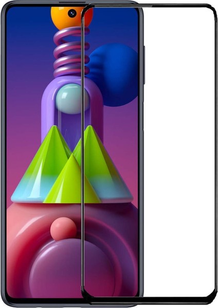 Samsung Galaxy M51 Tam Kaplayan 5d Ekran Koruyucu Cam