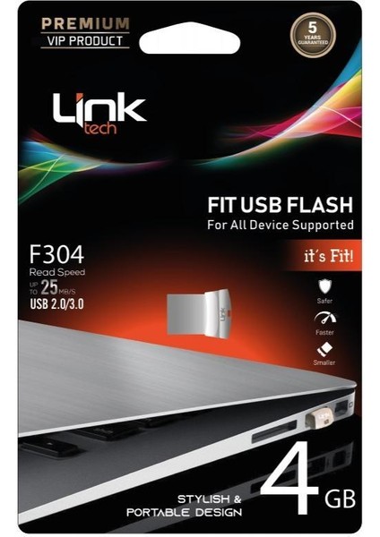 Linktech Premium F304 4gb Usb2.0 Metal Flash Bellek