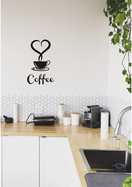 Lazer Kesim Ahşap Duvar Dekoru Coffee