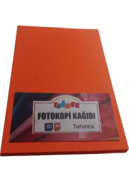 A4 Renkli Fotokopi Kağıdı Turuncu 100’LÜ Paket