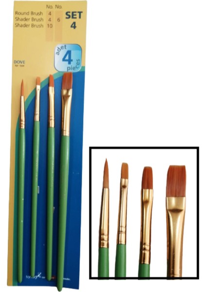 Sentetik Fırça Seti Academy Dove 42LÜ Fırça Seti 1 Paket