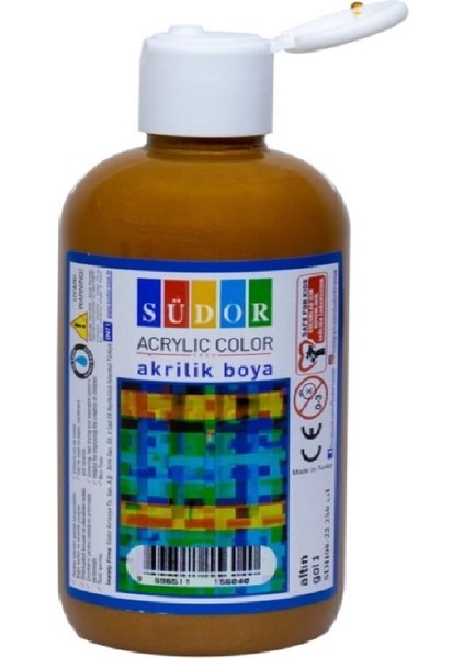 Akrilik Boya 250 ml Altın Sarı 1 Adet