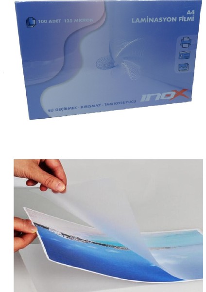 İnox A4 Laminasyon 125 Micro 20’li Paket