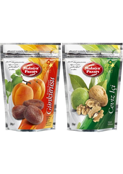 Kuru Kayısı Naturel 200 gr & Ceviz Içi 150 gr