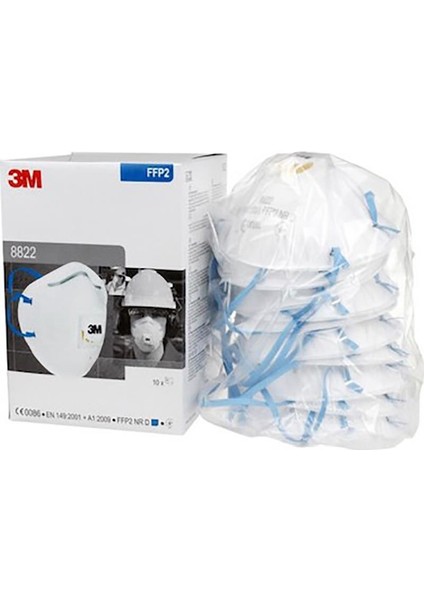 8822 Ffp2 Ventilli Toz ve Sis Maskesi 10'lu
