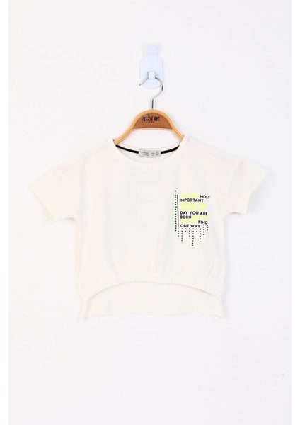 Ghada Büyük Beden Lacivert Gül Desenli Baskı Taşlı Kadın T-Shirt