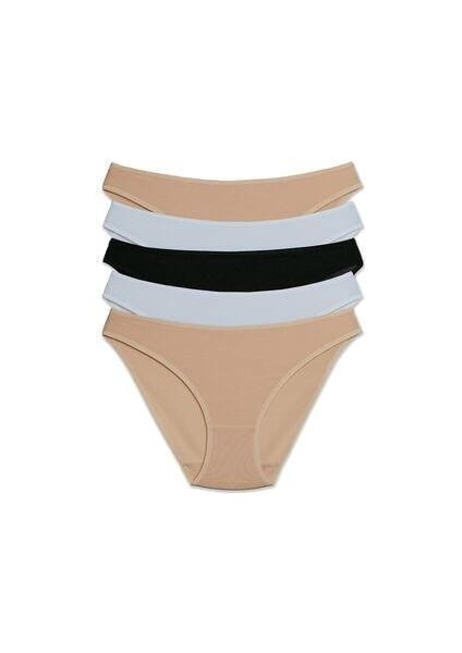 Kadın Pamuklu High Leg Brief 5'li Külot