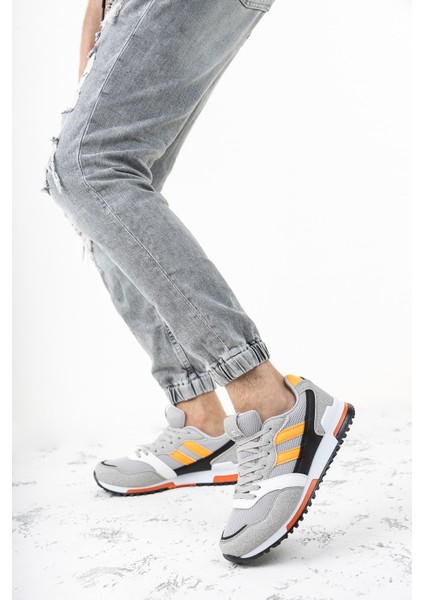 Gri Turuncu Sneaker 0012863