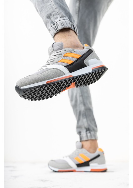 Gri Turuncu Sneaker 0012863