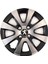Peugeot 306 15'' Inç Gri - Siyah 4'lü Set Jant Kapağı Çelik Jant Görünümlü 1