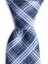 Koyu Mavi Ekose Desenli 7 cm Genişliğinde Ipek Kravat 1