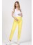 Hamile Mom Fit Kot Pantolon Sarı 2