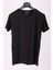 Erkek Siyah Bisiklet Yaka Yumuşak Pamuk Basic T-Shirt 1