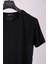 Erkek Siyah Bisiklet Yaka Yumuşak Pamuk Basic T-Shirt 2