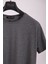 Erkek Füme Bisiklet Yaka Yumuşak Pamuk Basic T-Shirt 2