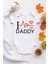 Bebek Beyaz I Love Daddy 120 Desenli Kısa Kol Body 1