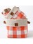 Plaidlove Serisi Orangeplaid 3lü Kumaş Saksı Kılıfı Seti 1