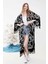 Yazlık Trend Hawai Desen Kaftan Kimono 7 - Kuşaklı - El Baskısı 2