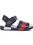 210111 Lacivert-Beyaz-Kırmızı Comfort Erkek Çocuk Sandalet 5