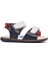 210109 Lacivert-Beyaz-Kırmızı Comfort Erkek Çocuk Sandalet 1