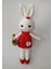 Kırmızı Sepetli Şirin Tavşan Uyku Arkadaşı Amigurumi Organik Oyuncak 1