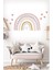 Kalpler ve Soft Renkli Gökkuşağı Çocuk Odası Duvar Sticker 5