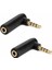 Stereo L Aparat 4 Boğumlu 3.5 mm Stereo 90 Derece Sağ Açılı Çevirici Jak Dişi Erkek L 4