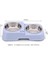 Kedi Köpek Için Ikili Oval Melamin Çelik Mama Kabı 35 cm 2