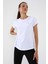 Beyaz Kadın Basic Kısa Kol Standart Kalıp O Yaka T-Shirt - 97144 3