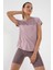 Gül Kurusu Basic Kısa Kol Standart Kalıp O Yaka Kadın T-Shirt - 97144 3