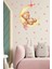 Ayda Uyuyan Sevimli Ayıcık , Bebek ve Pembe Yıldızlar Sticker Seti 2