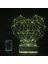 Özel Tasarım 3D Geometrik Kalp 16 Renk Dekoratif LED Lamba 4