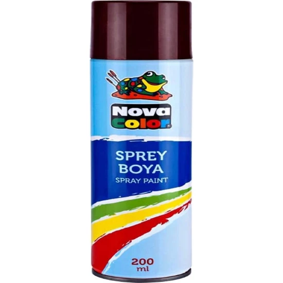 Nova Color Sprey Boya 200 ml Kahverengi (Her Yüzeyde Kullanılır)